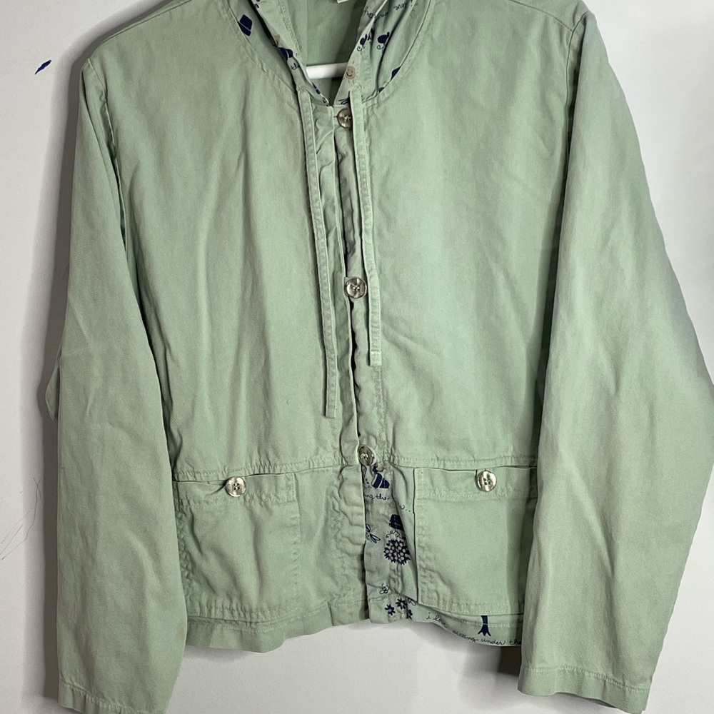 Melrose Studio Light Green Women’s Jacket Windbreaker Size L